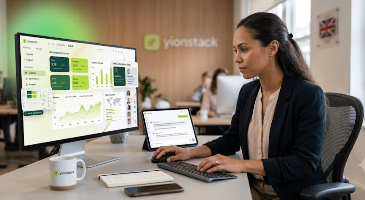 A UK business owner running YionStack