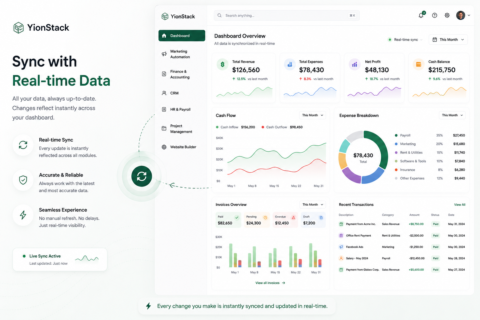 Sync with real-time data
